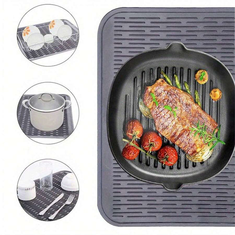 Housse de protection extra grande 71x50 cm, tapis en silicone pour cuisinière et comptoir : résistante aux rayures et à la chaleur, facile à nettoyer, multi-usage. Un indispensable pour chaque cuisine. La livraison prioritaire est offerte !