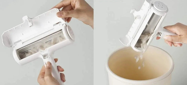 Ingénieux rouleau attrape-poils : auto-nettoyant, élimine les poils d'animaux et la poussière, économique et écologique. La livraison est offerte !