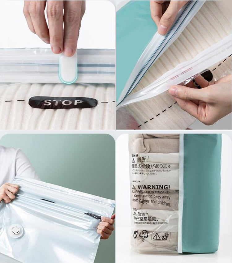 Grand sac cubique sous vide et hermétique. Nouvelle technologie brevetée, pas besoin de pompe. Permet de récupérer 80% d'espace, protège vos vêtements et couettes contre l'humidité, la saleté, la moisissure, les odeurs, etc. Première qualité.
