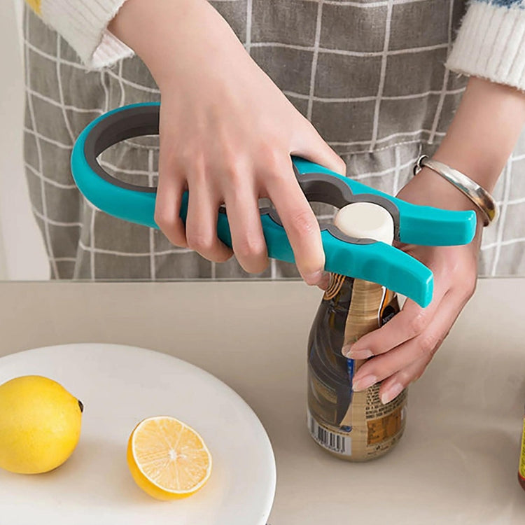 Ingénieux ouvre-bocal 4 en 1, ergonomique et antidérapant – Idéal pour ouvrir facilement bocaux, bouteilles et canettes sans effort, même avec les mains mouillées ou douloureuses. La livraison prioritaire est offerte !
