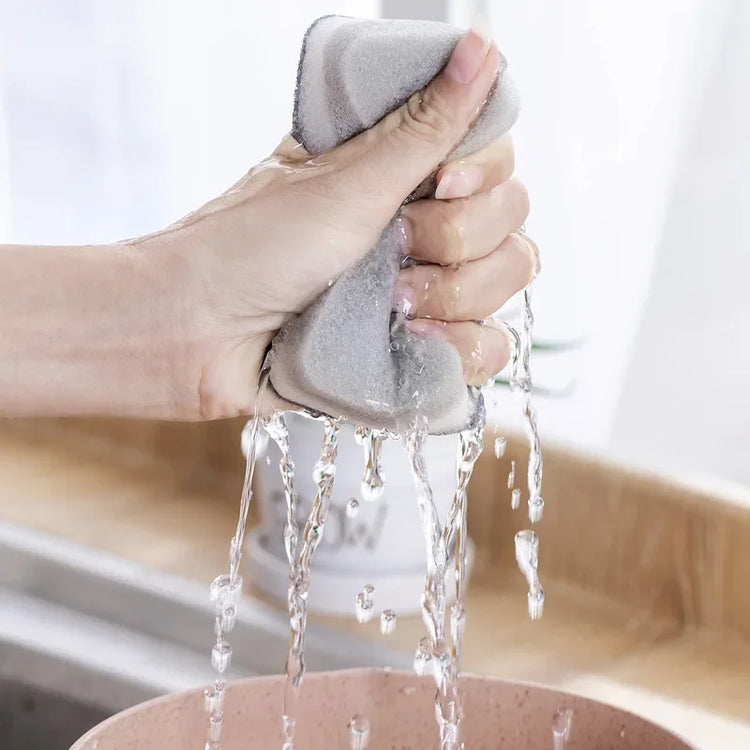 Éponges de nettoyage durables et écologiques pour la vaisselle et la cuisine, non abrasives et réutilisables, idéales pour tous types de surfaces, efficacité supérieure garantie. La livraison est offerte !