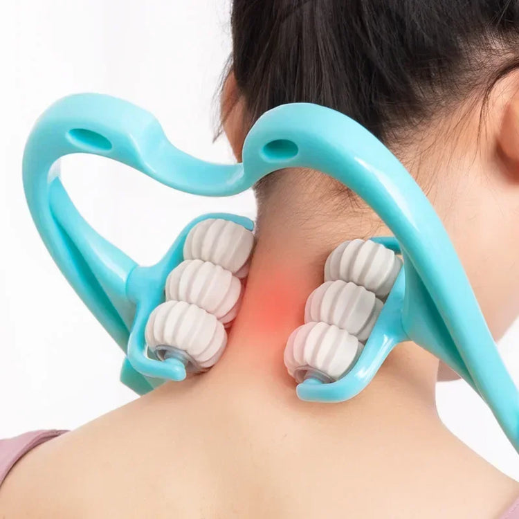 Fabuleux masseur manuel à 6 rouleaux rotatifs pour le cou et les épaules – Soulage efficacement les tensions cervicales, les raideurs musculaires, le stress accumulé et les douleurs au haut du dos. Livraison prioritaire offerte !