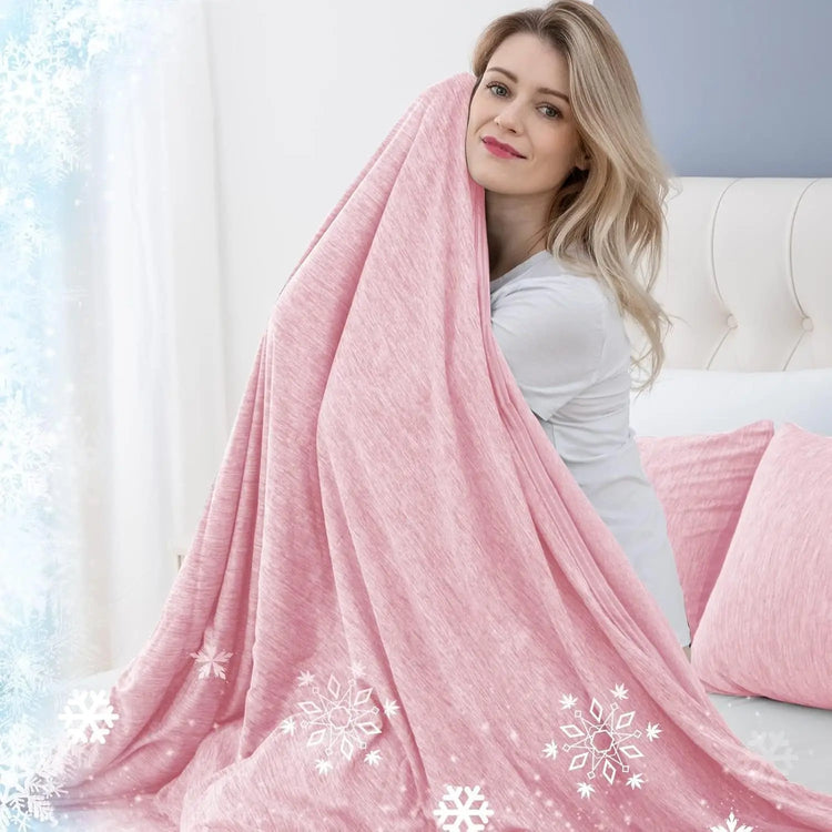 Couverture rafraîchissante d’été légère et respirante, couverture COOL, double face fraîcheur, ultra douce, anti-humidité, idéale pour les nuits chaudes et les dormeurs sensibles. La livraison prioritaire est offerte !