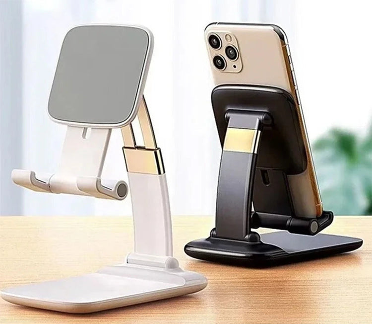 Support premium pliable et rétractable pour téléphone et tablette – finition haut de gamme, stabilité renforcée, protection silicone, angle ajustable et recharge sans interruption. Livraison prioritaire offerte !