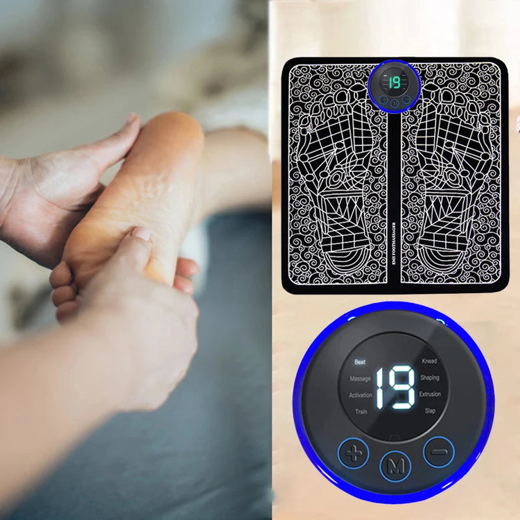 Tapis de massage électrique pour les pieds – Soulage les tensions, stimule la circulation, avec 8 modes et 19 niveaux d’intensité réglables. Livraison prioritaire offerte !