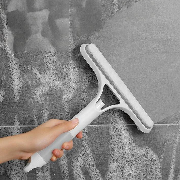 Ingénieuse raclette 2-en-1 avec pulvérisateur intégré – Nettoyage sans traces pour vitres, miroirs et pare-brise. La livraison prioritaire est offerte !