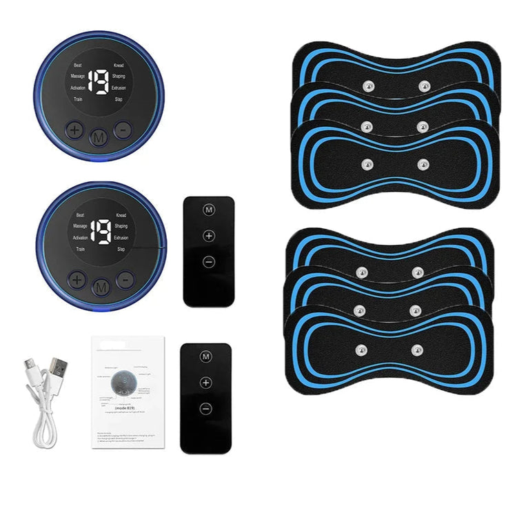 Mini masseur électronique de tissus profonds, 19 vitesses et 8 modes – Patch de massage portable pour soulager la douleur, détendre les muscles et améliorer la circulation – Nombreux bienfaits réels. Livraison offerte !