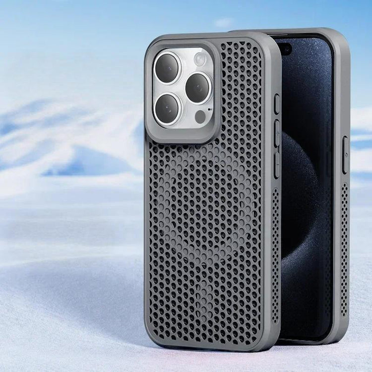 Ingénieuse coque magnétique alvéolée ultra-rafraîchissante pour iPhone avec dissipation de la chaleur, dos rigide respirant compatible MagSafe, protection totale et design haute performance. Livraison prioritaire offerte !