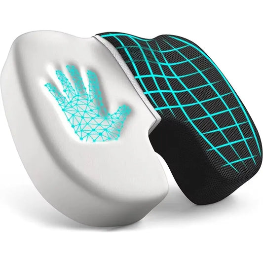 Coussin ergonomique en mousse à mémoire de forme, il soulage le dos, le coccyx, la sciatique, les hémorroïdes et la colonne vertébrale – Confort ultime pour longues heures assises – Antidérapant, lavable – Coussin Premium. Livraison prioritaire offerte !