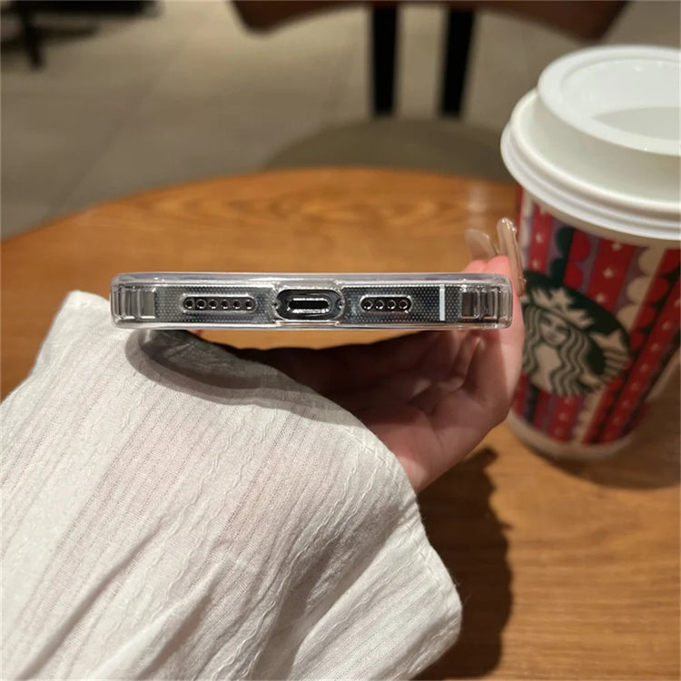 Coque transparente magnétique antichoc pour iPhone – Compatible MagSafe, ultra fine, souple et résistante avec découpes précises pour tous les modèles. Livraison prioritaire offerte !