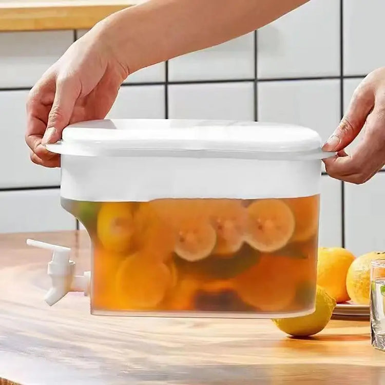 Distributeur de boissons pour réfrigérateur 3,5 L, grande capacité, carafe d’eau froide avec robinet, idéal pour boissons glacées. La livraison prioritaire est offerte !