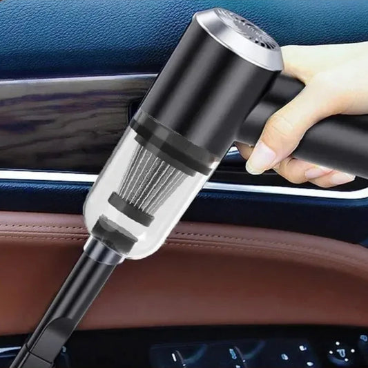 Petit aspirateur portable sans fil 9000 Pa avec filtre lavable, USB rechargeable, ultra léger 220 g, 25 min d’autonomie, embouts inclus, pour voiture et maison. Livraison prioritaire offerte !
