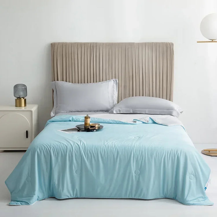 Couette d’été rafraîchissante en soie glacée – double face froide, légère, douce et respirante – anti-humidité, hypoallergénique, idéale pour dormeurs sensibles à la chaleur, couette COOL. La livraison prioritaire est offerte !