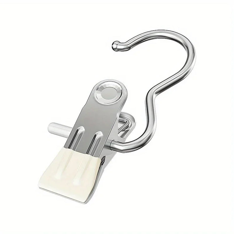 Clips à crochet métalliques multi-usage, lot de 10 pièces, forte puissance de serrage, robustes et antidérapants, ultra pratiques. Livraison offerte !