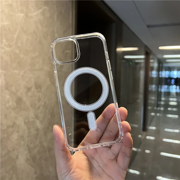 Coque transparente magnétique antichoc pour iPhone – Compatible MagSafe, ultra fine, souple et résistante avec découpes précises pour tous les modèles. Livraison prioritaire offerte !