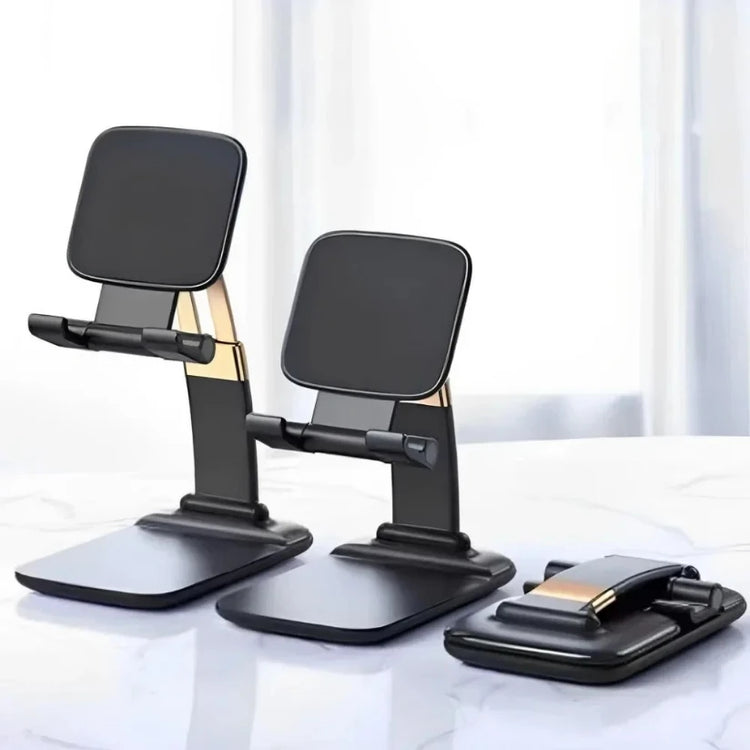 Support premium pliable et rétractable pour téléphone et tablette – finition haut de gamme, stabilité renforcée, protection silicone, angle ajustable et recharge sans interruption. Livraison prioritaire offerte !