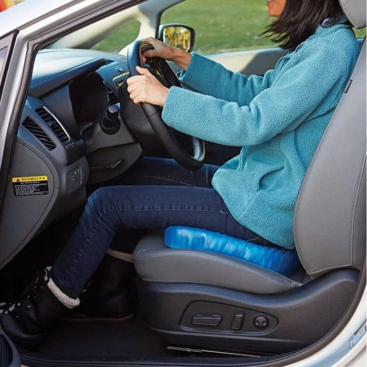 Coussin fraîcheur en gel ultra-confort, anti-pression pour soulager douleurs sciatiques, fessiers et lombaires, avec design respirant en nid d'abeille pour un confort prolongé et une meilleure posture. Housse incluse. La livraison est offerte!