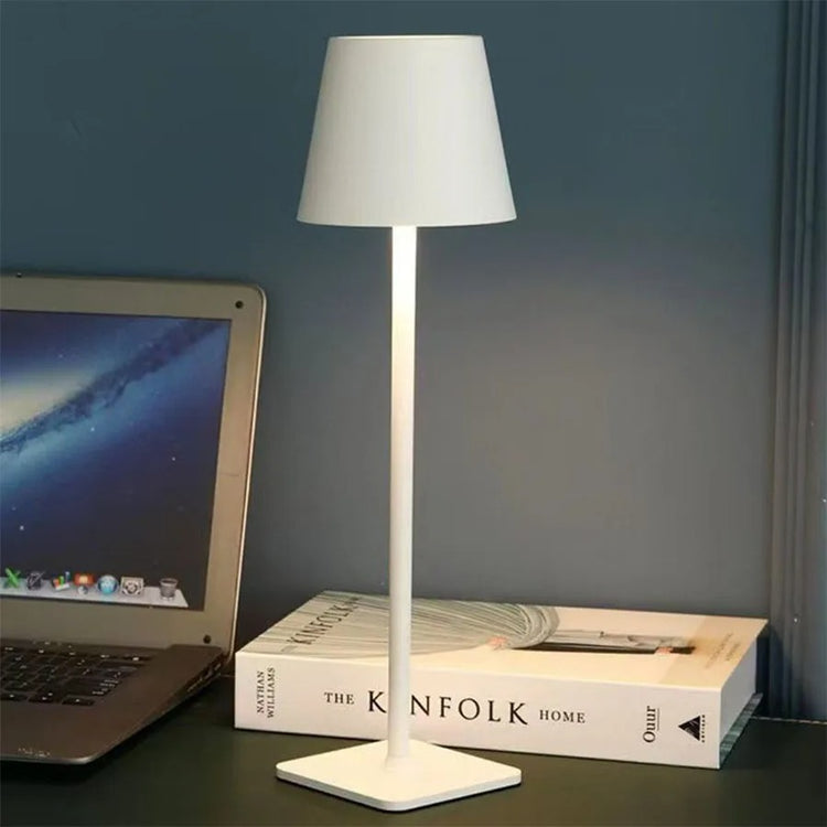 Jolie lampe de table LED rechargeable sans fil, aluminium étanche, lumière réglable, zone tactile avec 4 niveaux de luminosité et 4 températures de couleur. La livraison prioritaire est offerte !