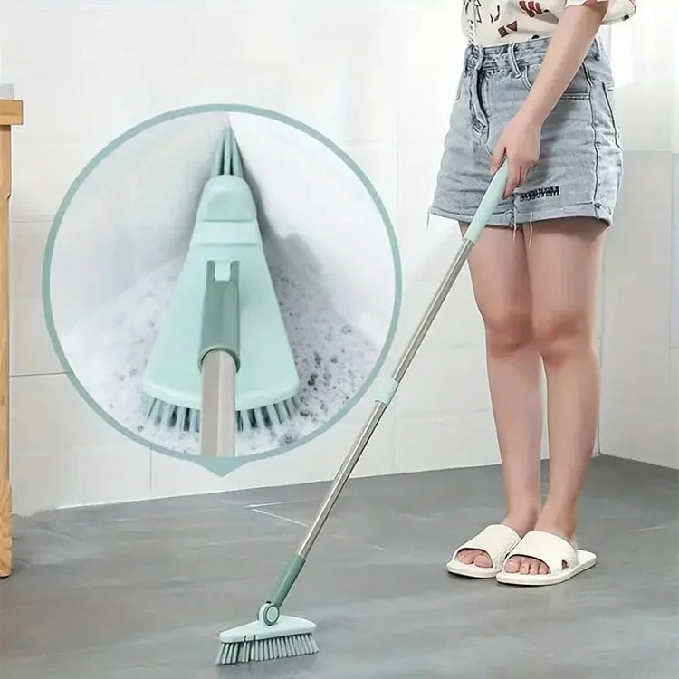 Brosse de nettoyage pour salle de bain et douche avec long manche de 95cm, tête flexible, 180°, idéale pour les sols, murs et autres surfaces, agréable à manipuler, parfaite pour tous vos besoins en nettoyage. La livraison prioritaire est offerte !