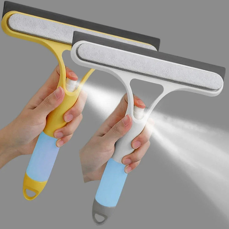 Ingénieuse raclette 2-en-1 avec pulvérisateur intégré – Nettoyage sans traces pour vitres, miroirs et pare-brise. La livraison prioritaire est offerte !