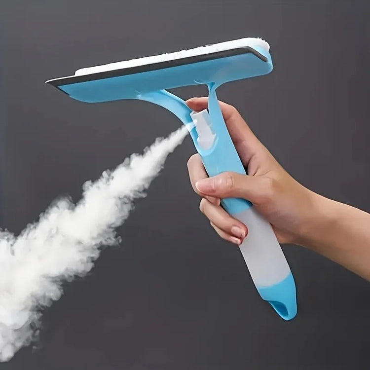 Ingénieuse raclette 2-en-1 avec pulvérisateur intégré – Nettoyage sans traces pour vitres, miroirs et pare-brise. La livraison prioritaire est offerte !