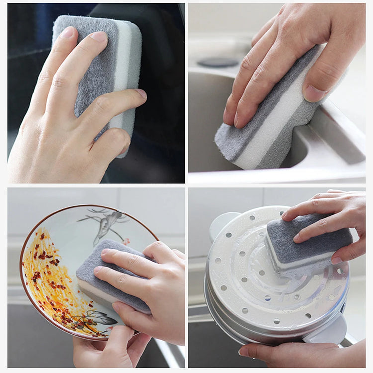 Éponges de nettoyage durables et écologiques pour la vaisselle et la cuisine, non abrasives et réutilisables, idéales pour tous types de surfaces, efficacité supérieure garantie. La livraison est offerte !
