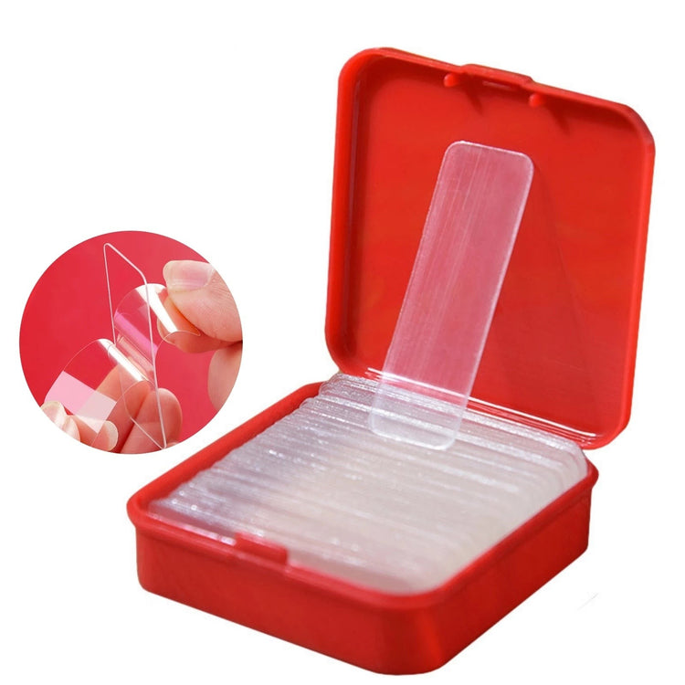 Languettes adhésives, première qualité, double face, extra fortes, très résistantes, lavables, réutilisables, amovibles et sans traces.