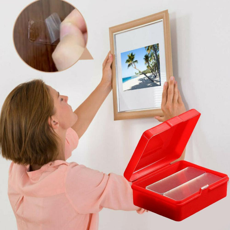 Languettes adhésives, première qualité, double face, extra fortes, très résistantes, lavables, réutilisables, amovibles et sans traces.