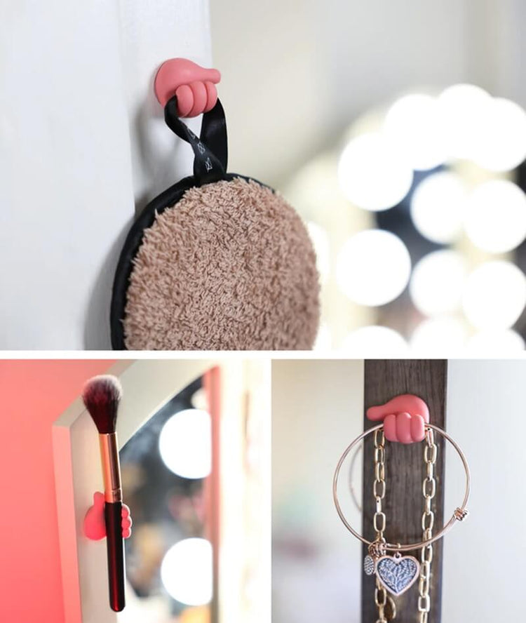 Crochets amusants et pratiques en forme de petites mains, autocollant à forte adhérence, des centaines d’utilisations possibles. La livraison est offerte!