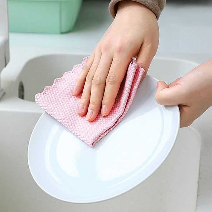 Chiffons magiques en microfibre de bambou, réutilisables, écologiques, économiques, durables, anti-traces, et pouvoir d’absorption phénoménal! Grand format de 30x40cm!