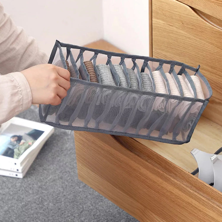 Jolis paniers cendrés pour sous-vêtements et bas, utilisations multiples, pratiques et lavables. La livraison est offerte!