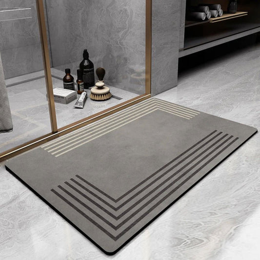 Superbe tapis de bain à séchage rapide avec motifs, sécuritaire, il prévient les glissades, reste propre, frais et sans odeur. La livraison prioritaire est offerte !