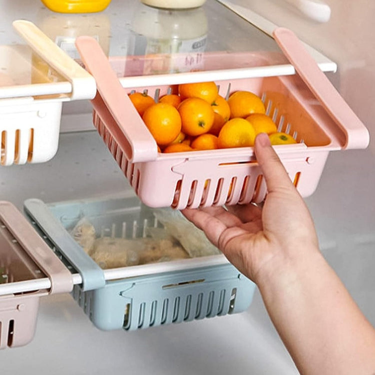 Joli tiroir de rangement pour réfrigérateur, extensible jusqu'à 28,5cm, un essentiel pour bien organiser vos aliments! La livraison est offerte !