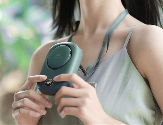 Puissant ventilateur portable à suspendre au cou, ingénieux ventilateur refroidisseur d'air sans pales, rechargeable par USB. La livraison prioritaire est offerte !