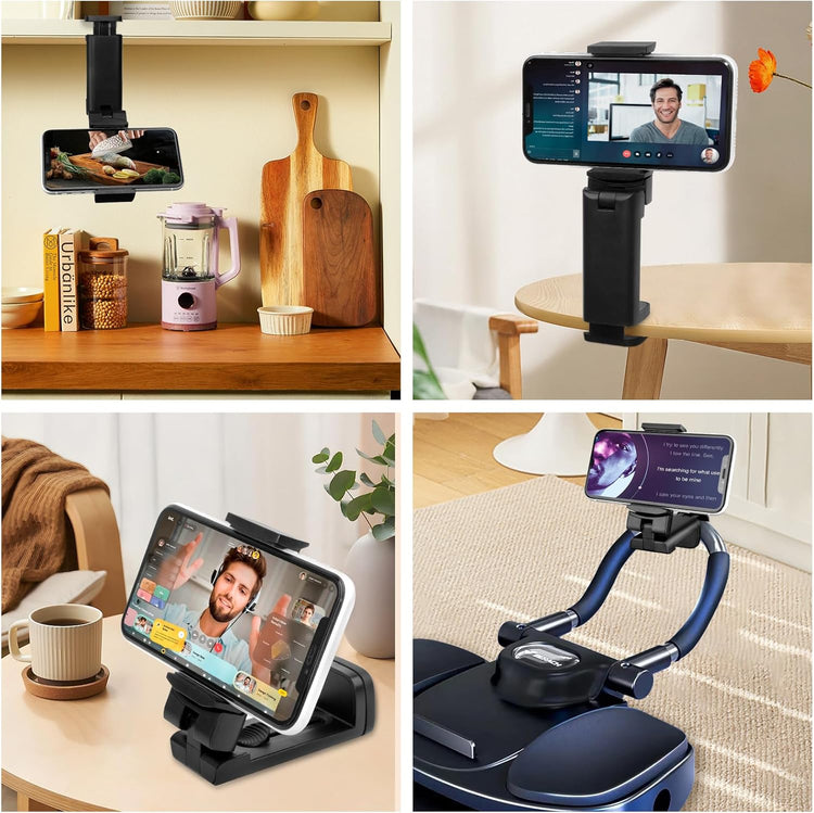 Support pour Smartphone, Rotatif à 360°, pour Avion, Cuisine, Bureau, Design Universel, Portable, Pliable. La livraison prioritaire est offerte !