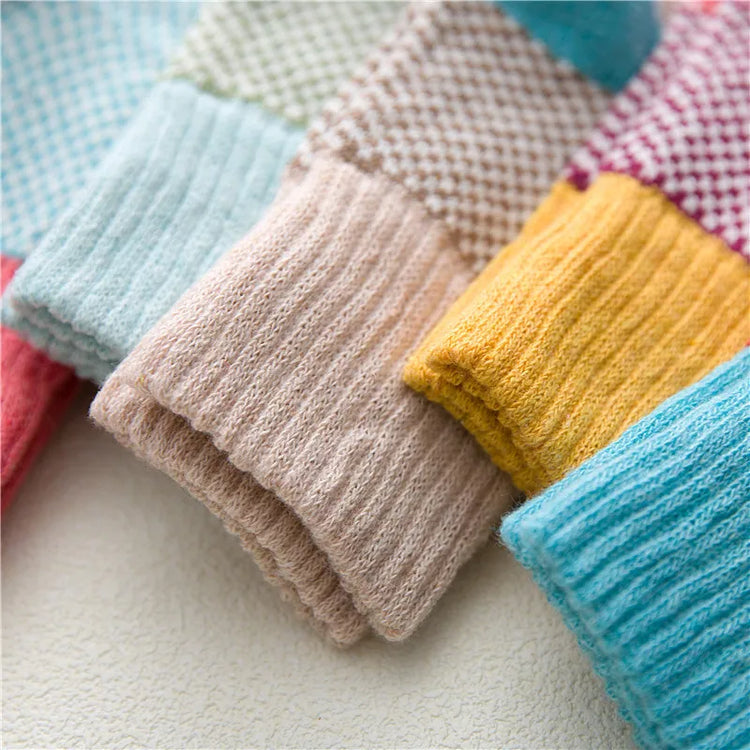 Magnifiques chaussettes épaisses, automne-hiver, en coton et laine, ultra-douces et chaudes, haute qualité, motif élégant, confort décontracté – lot de 5 paires pour femmes, taille unique 34-42. Livraison offerte !
