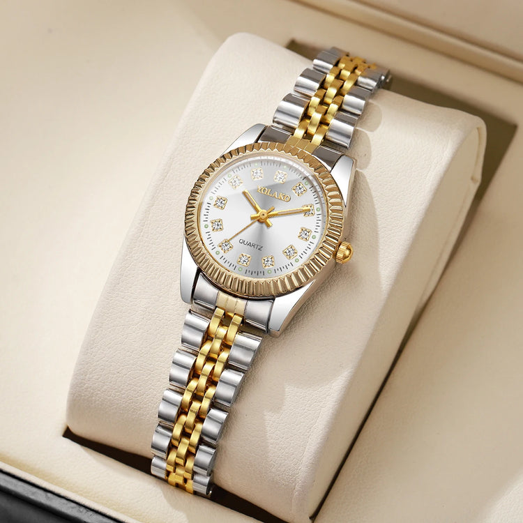 Montre élégante, style bijou avec cadran orné de pierres brillantes, disponible en version pour femme et pour homme. Livraison prioritaire offerte !