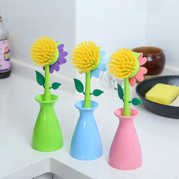 Vase Shape Pot Wash Brush Kitchen Supplies Wash Pot Brush Kitchen Dish Sink Hearth Long Handle Cleaning Tool