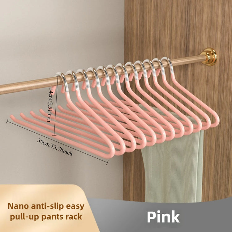 10pcs goose shaped plastic impregnated pants rack, super strong load-bearing, nano anti slip, suitable for both dry and wet use