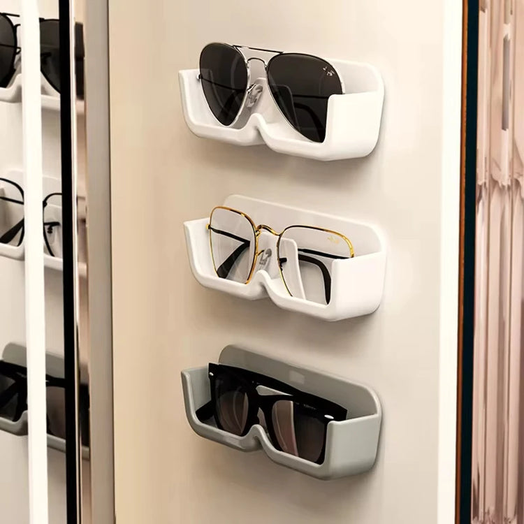 Support mural de rangement pour lunettes, organisateur pratique, idéal près du lit, du coin lecture, de l’ordinateur, dans la salle de bain ou la voiture,  installation facile avec autocollants sans trace. Livraison offerte !