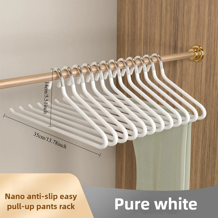 10pcs goose shaped plastic impregnated pants rack, super strong load-bearing, nano anti slip, suitable for both dry and wet use