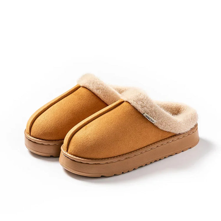 Magnifiques chaussons d’automne-hiver avec doublure en peluche douce, matière supérieure en suédine, semelle épaisse antidérapante, sécurité et confort durable. Livraison offerte !
