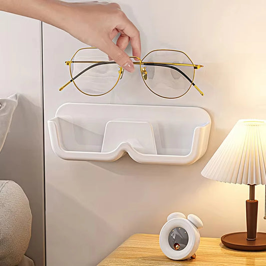 Support mural de rangement pour lunettes, organisateur pratique, idéal près du lit, du coin lecture, de l’ordinateur, dans la salle de bain ou la voiture,  installation facile avec autocollants sans trace. Livraison offerte !