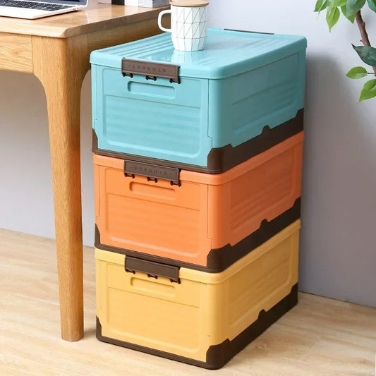 Superbe  boîte de rangement pliable multifonction et durable, avec couvercle, compacte et légère, idéale pour vêtements, livres et petits objets, gain de place et facile à transporter. La livraison est offerte !