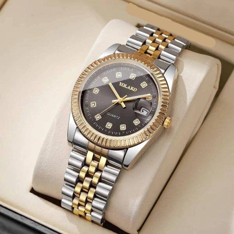 Montre élégante, style bijou avec cadran orné de pierres brillantes, disponible en version pour femme et pour homme. Livraison prioritaire offerte !