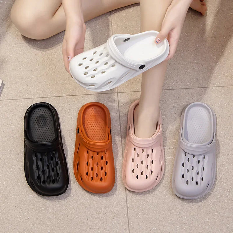 Sandales style sabots Crocs, légères et aérées, sandales intérieur/extérieur, sandales souples pour l'été. La livraison prioritaire est offerte !