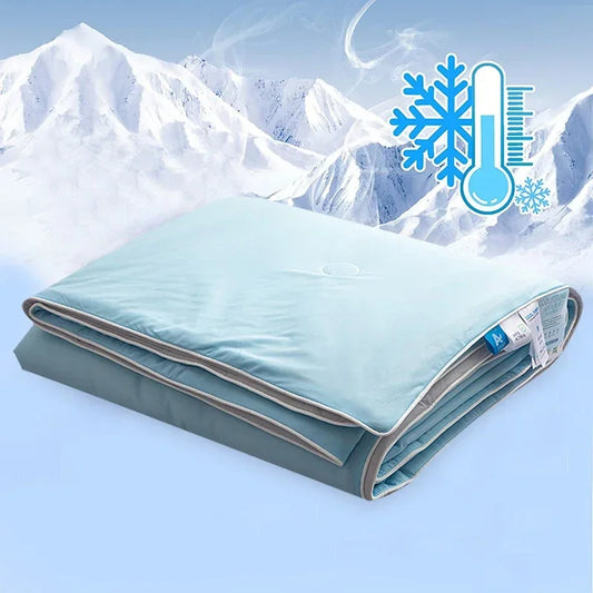 Couette d’été rafraîchissante en soie glacée – double face froide, légère, douce et respirante – anti-humidité, hypoallergénique, idéale pour dormeurs sensibles à la chaleur, couette COOL. La livraison prioritaire est offerte !
