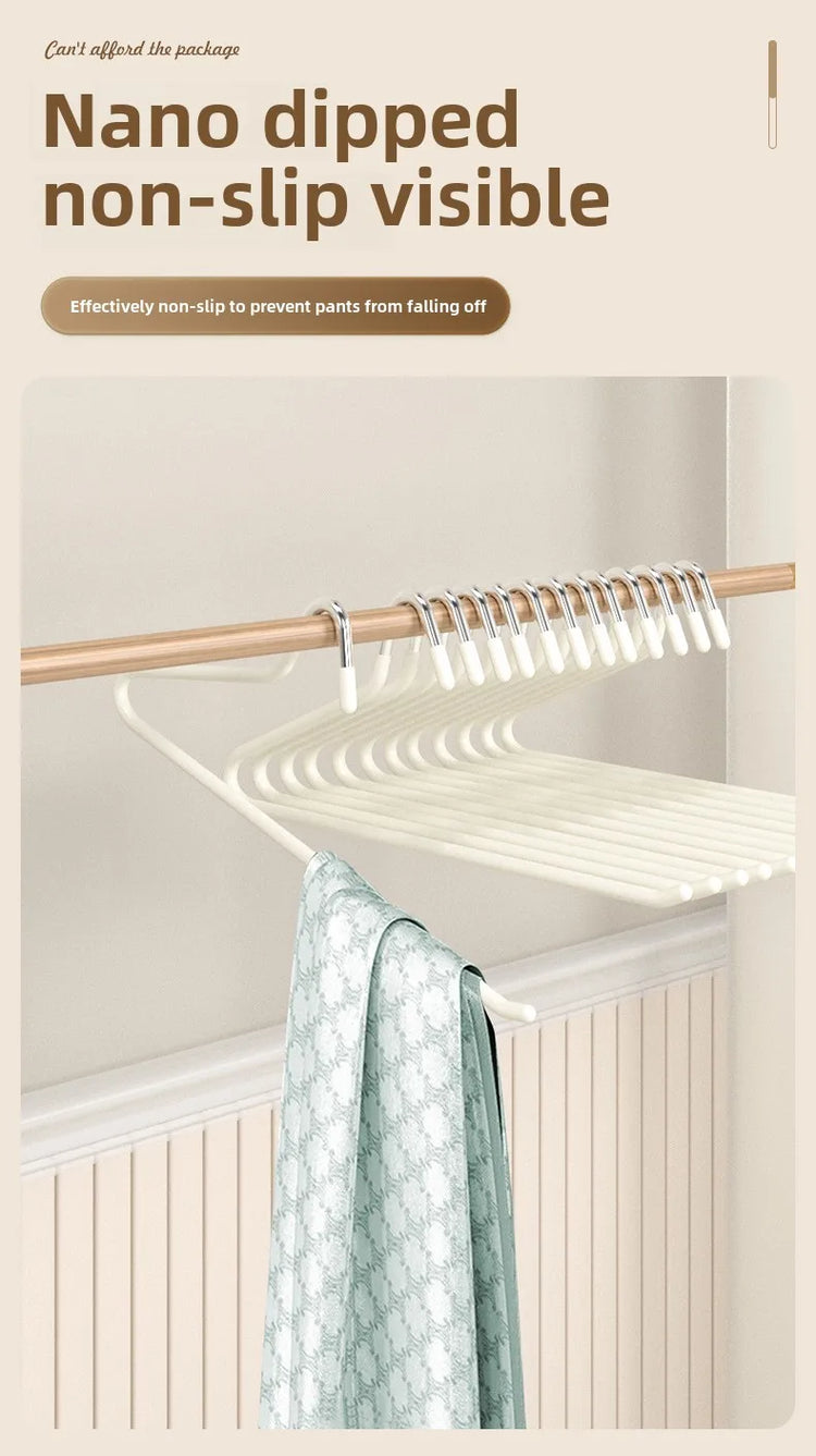 10pcs goose shaped plastic impregnated pants rack, super strong load-bearing, nano anti slip, suitable for both dry and wet use