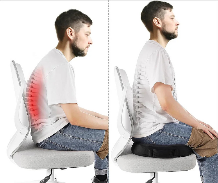 Coussin ergonomique en mousse à mémoire de forme, il soulage le dos, le coccyx, la sciatique, les hémorroïdes et la colonne vertébrale – Confort ultime pour longues heures assises – Antidérapant, lavable – Coussin Premium. Livraison prioritaire offerte !