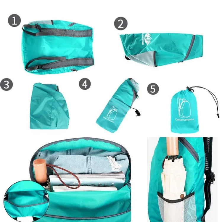 Sac pliant ultra-léger - sac à dos portable et imperméable à grande capacité - sac de voyage léger pour sports de plein air. La livraison prioritaire est offerte !